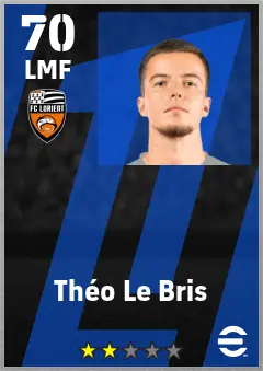 Theo Le Bris eFootball 2026 player card — 70 OVR LMF