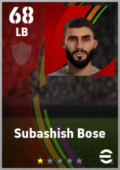 Subashish Bose eFootball 2026 player card — 68 OVR LB