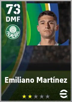 Emiliano Martinez eFootball 2026 player card — 73 OVR DMF