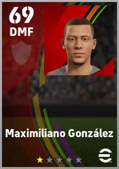 Maximiliano Gonzalez eFootball 2026 player card — 69 OVR DMF
