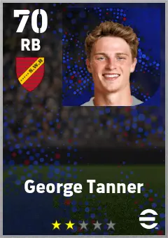 George Tanner eFootball 2026 player card — 70 OVR RB