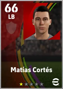 Matias Cortes eFootball 2026 player card — 66 OVR LB