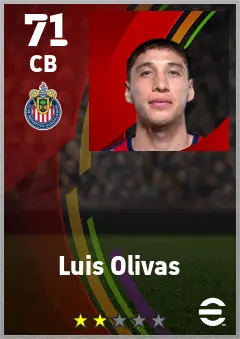 Luis Olivas eFootball 2026 player card — 71 OVR CB