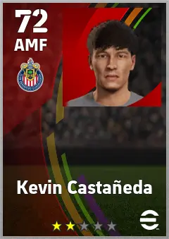 Kevin Castaneda eFootball 2026 player card, 72 OVR AMF