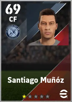 Santiago Munoz eFootball 2026 player card — 69 OVR CF
