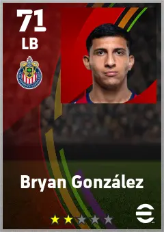 Bryan Gonzalez eFootball 2026 player card — 71 OVR LB