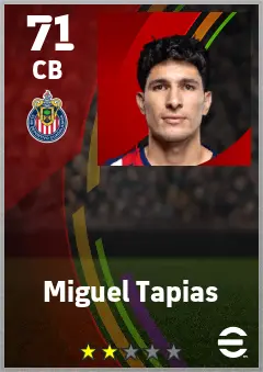 Miguel Tapias eFootball 2026 player card — 71 OVR CB