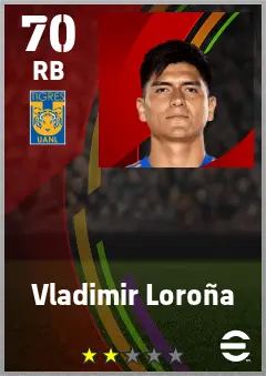 Vladimir Lorona eFootball 2026 player card — 70 OVR RB