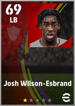 Josh Wilson-Esbrand eFootball 2026 player card — 69 OVR LB