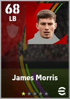 James Morris eFootball 2026 player card — 68 OVR LB