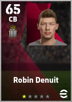Robin Denuit eFootball 2026 player card — 65 OVR CB