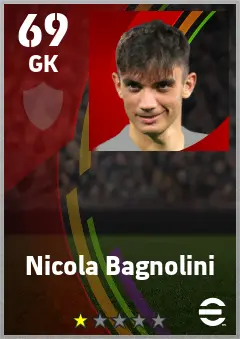 Nicola Bagnolini eFootball 2026 player card — 69 OVR GK