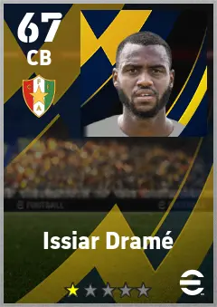 Issiar Drame eFootball 2026 player card — 67 OVR CB