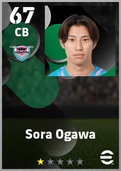 Sora Ogawa eFootball 2026 player card — 67 OVR CB