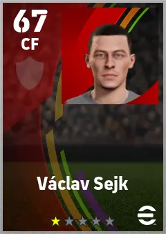 Vaclav Sejk eFootball 2026 player card — 67 OVR CF