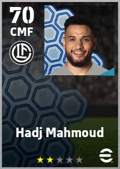 Hadj Mahmoud eFootball 2026 player card — 70 OVR CMF