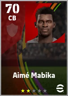 Aime Mabika eFootball 2026 player card — 70 OVR CB