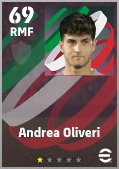 Andrea Oliveri eFootball 2026 player card — 69 OVR RMF