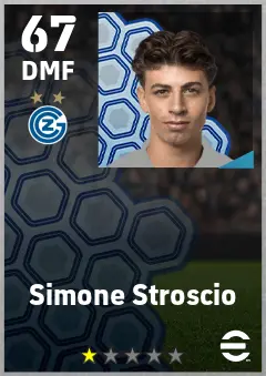 Simone Stroscio eFootball 2026 player card — 67 OVR DMF