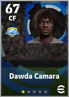 Dawda Camara eFootball 2026 player card — 67 OVR CF
