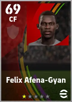 Felix Afena-Gyan eFootball 2026 player card — 69 OVR CF