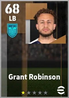 Grant Robinson eFootball 2026 player card — 68 OVR LB