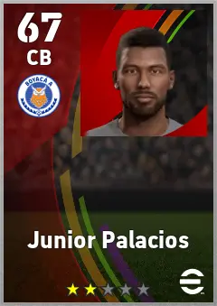 Junior Palacios eFootball 2026 player card, 67 OVR CB