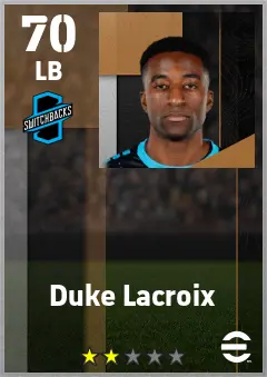 Duke Lacroix eFootball 2026 player card — 70 OVR LB