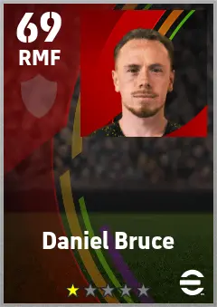 Daniel Bruce eFootball 2026 player card — 69 OVR RMF