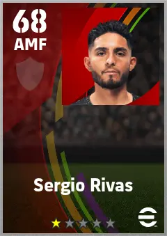 Sergio Rivas eFootball 2026 player card — 68 OVR AMF