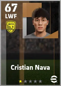 Cristian Nava eFootball 2026 player card — 67 OVR LWF