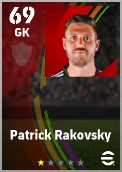 Patrick Rakovsky eFootball 2026 player card — 69 OVR GK