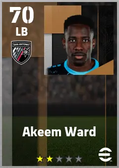 Akeem Ward eFootball 2026 player card — 70 OVR LB