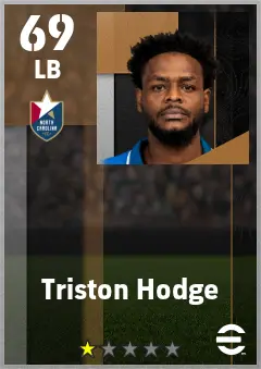 Triston Hodge eFootball 2026 player card — 69 OVR LB