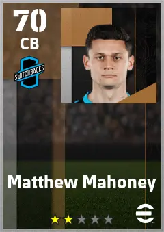Matthew Mahoney eFootball 2026 player card — 70 OVR CB