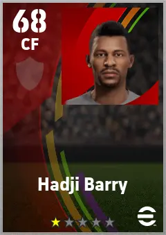 Hadji Barry eFootball 2026 player card — 68 OVR CF