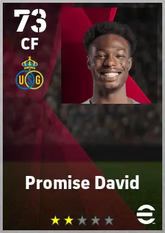 Promise David eFootball 2026 player card — 73 OVR CF