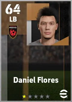 Daniel Flores eFootball 2026 player card — 64 OVR LB