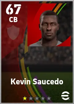 Kevin Saucedo eFootball 2026 player card — 67 OVR CB