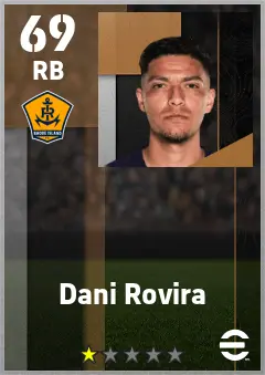Dani Rovira eFootball 2026 player card — 69 OVR RB