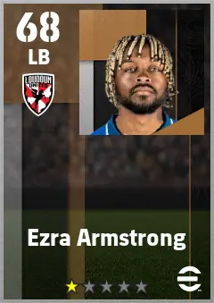 Ezra Armstrong eFootball 2026 player card — 68 OVR LB