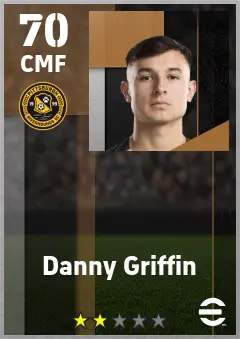 Danny Griffin eFootball 2026 player card — 70 OVR CMF
