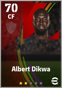 Albert Dikwa eFootball 2026 player card — 70 OVR CF