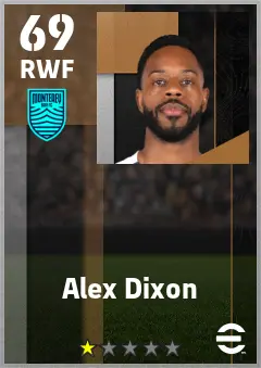 Alex Dixon eFootball 2026 player card — 69 OVR RWF