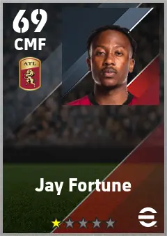 Jay Fortune eFootball 2026 player card — 69 OVR CMF