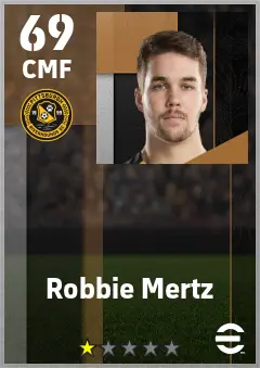 Robbie Mertz eFootball 2026 player card — 69 OVR CMF