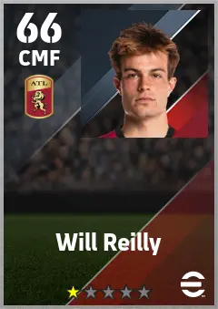 Will Reilly eFootball 2026 player card — 66 OVR CMF