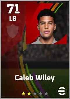 Caleb Wiley eFootball 2026 player card — 71 OVR LB