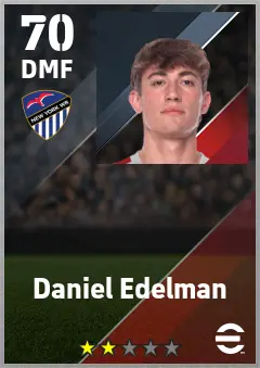 Daniel Edelman eFootball 2026 player card — 70 OVR DMF