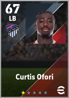 Curtis Ofori eFootball 2026 player card — 67 OVR LB